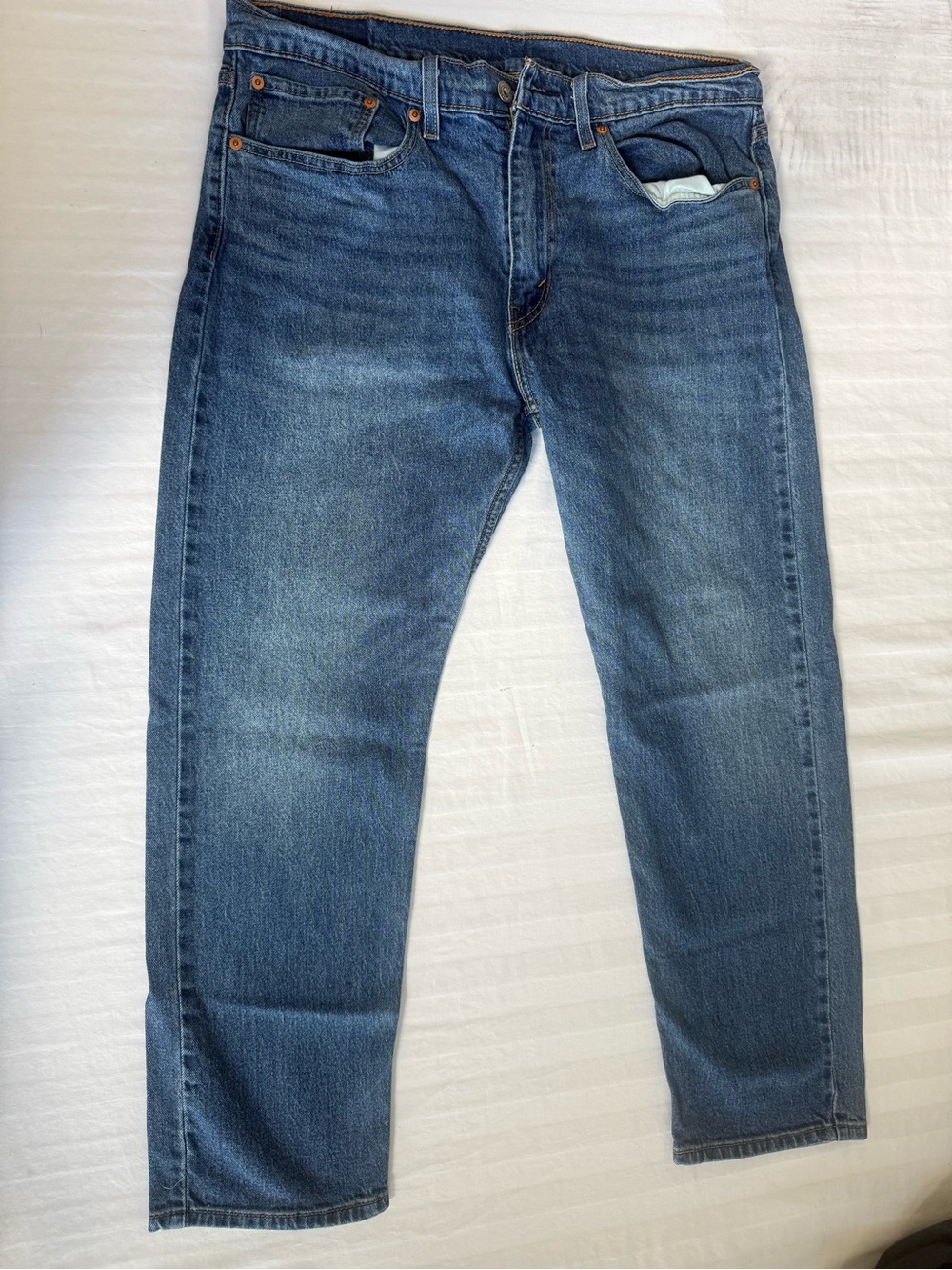 Levi's Straight-Leg Jeans in Medium Blue